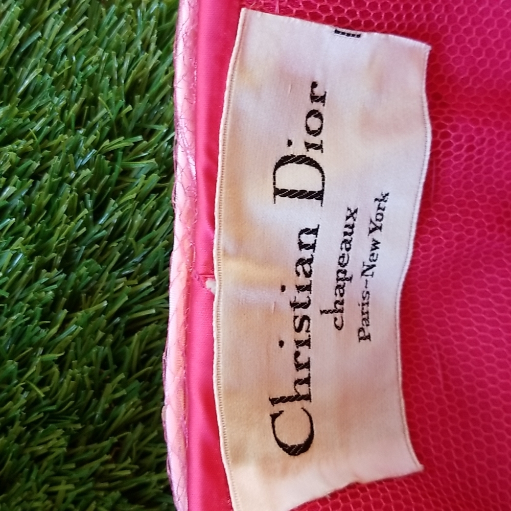 60s DIOR Christian Vtg Braided Pinks Netting Party Fashionista Collector Hat EVC - Picture 4 of 16